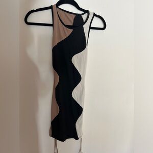 Stylish Black and Cream Dress